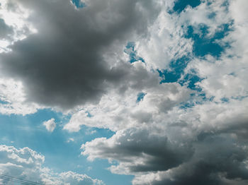 Low angle view of clouds in sky