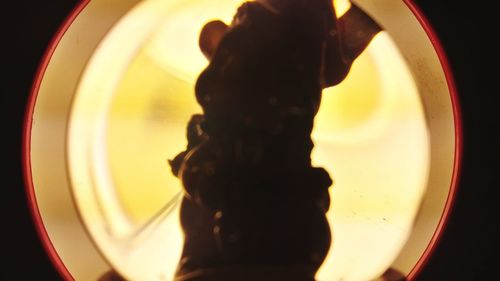 High angle view of ice cream in bowl