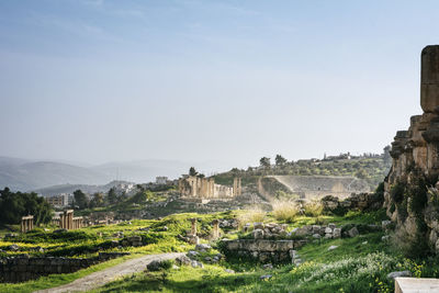 View of old ruins against sky