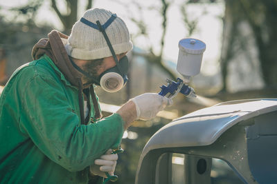 Portrait of man working