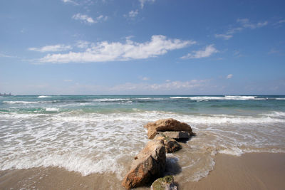 National park caesarea on coast of mediterranean sea in israel