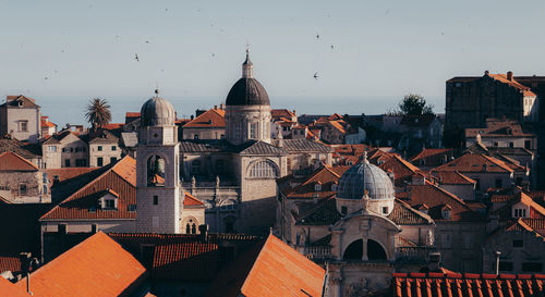 View of church in town