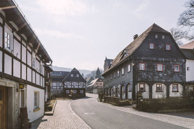 Panoramic view of buildings against sky