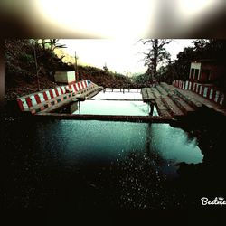 Swimming pool against sky