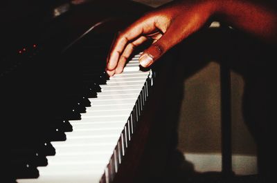 Person playing piano