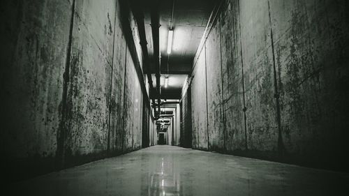 Empty corridor of building