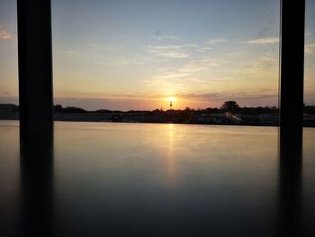 Scenic view of sunset against sky