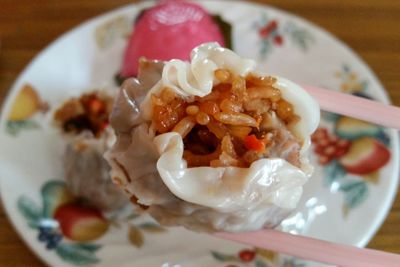 Close-up of served food