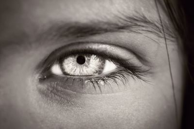 Close-up of girl eye