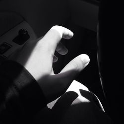 Close-up of cropped hand