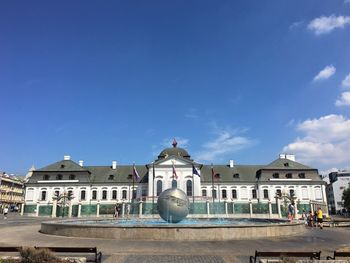 Building against blue sky