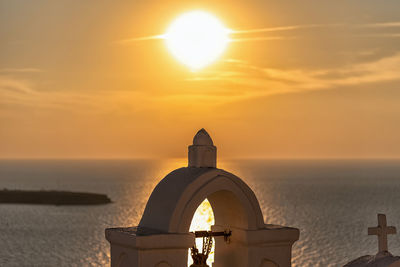 View of sea against sky during sunset