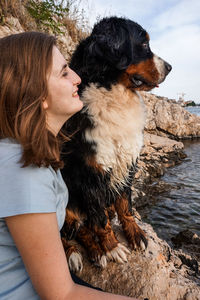 Woman with dog