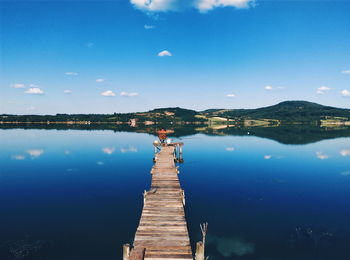 Reflection of built structure in water