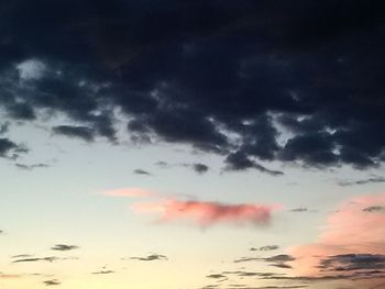 Low angle view of cloudy sky