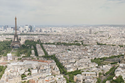 Aerial view of paris