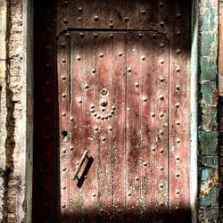 Close-up of wooden door