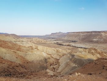 High angle view of a desert