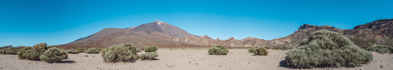 Panoramic view of desert against sky