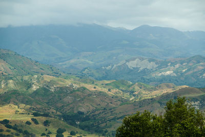 High angle view of landscape against sky