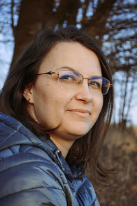 Close-up portrait of young woman