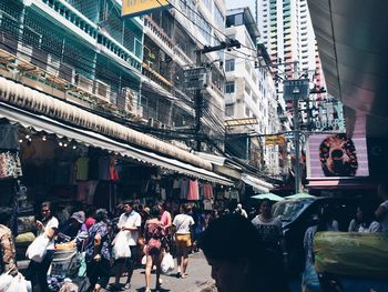 People walking in city