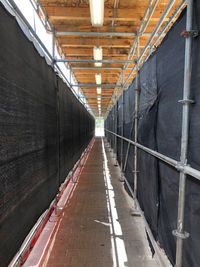 Empty corridor of building