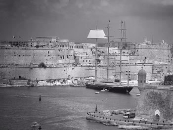 Boats in harbor