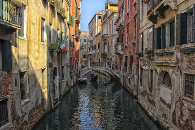 Canal amidst buildings in city