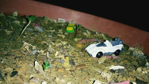 High angle view of building