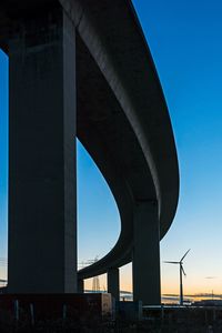 Low angle view of bridge against sky