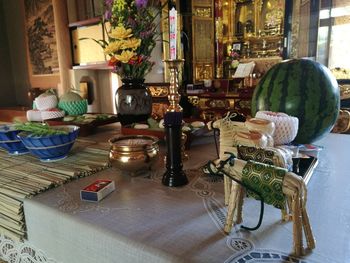 Table and chairs at home