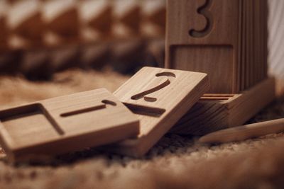 Close-up of toy on table