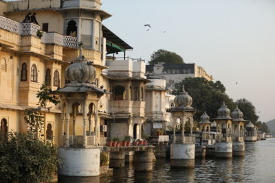 Bridge over river in city