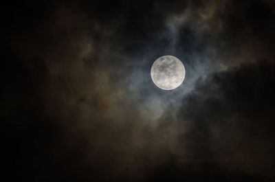 Scenic view of moon against sky at night