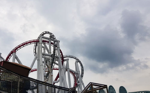 Low angle view of ferris wheel against sky