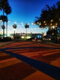 View of street lights at night