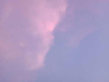 Low angle view of sky during sunset