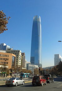 View of skyscrapers in city