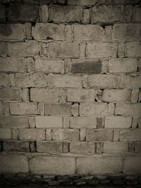 Brick wall against brick wall