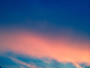 Low angle view of sky at sunset