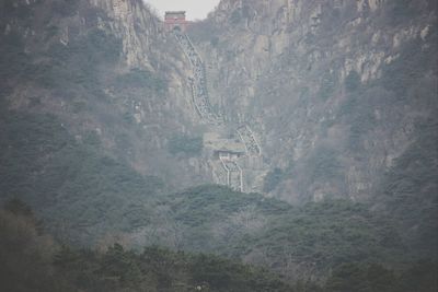 Rock formations on mountain