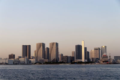 City skyline at waterfront