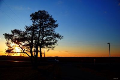 Scenic view of landscape at sunset