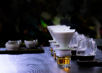 Close-up of coffee on table