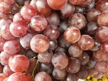 Full frame shot of grapes at market