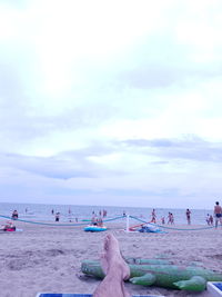 Group of people on beach