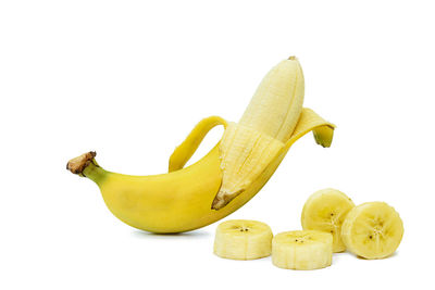 Close-up of fruits against white background