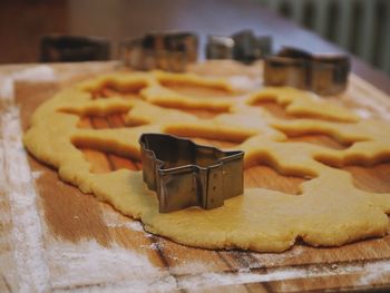 Close-up of cookies on table