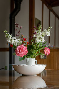 Close-up of vase on table